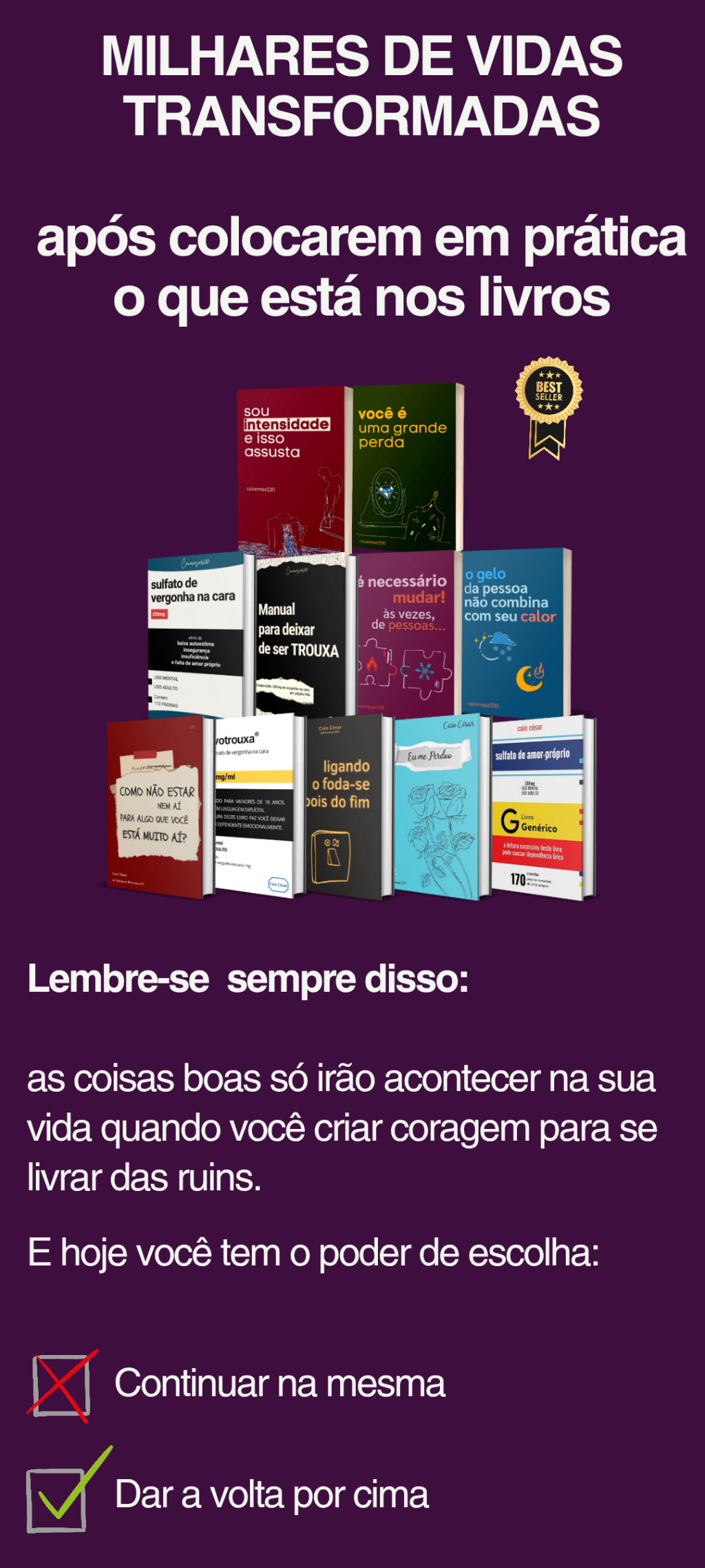 Como o "Pack = 11 livros (todos os livros de caiocesar220)" pode ajudá-lo a se livrar de relacionamentos tóxicos e recuperar a autoconfiança Onde Aprender na internet