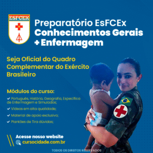 Conhecimentos Gerais, Específica de Enfermagem + Simulados (EsFCEx) Onde Aprender na internet