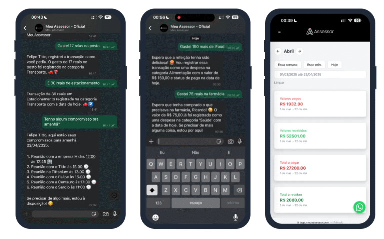 Assistente de Organização Financeira e de Compromissos no WhatsApp: Seu Assessor Pessoal 24h