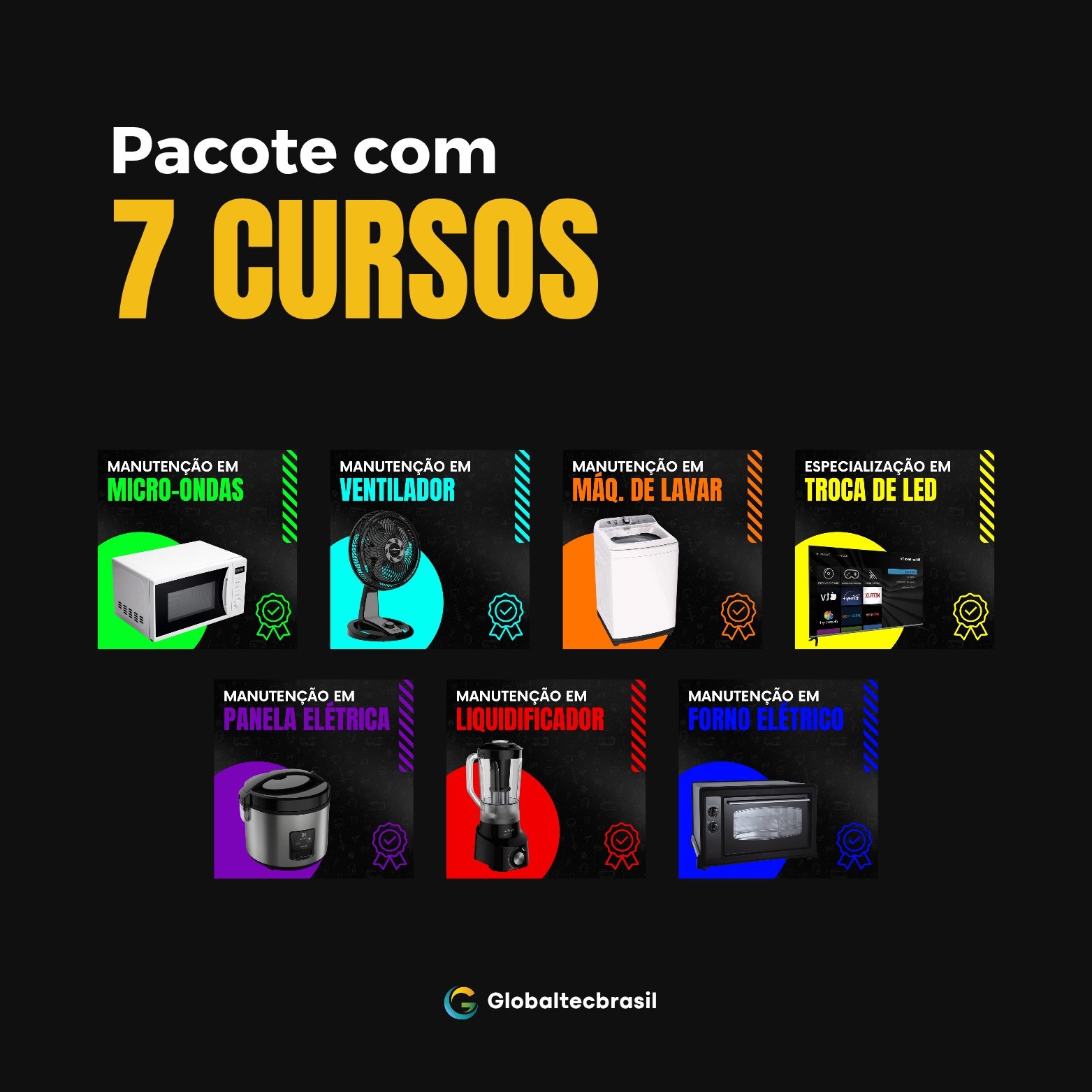 Manutenção de Micro-ondas: Domine Reparos Complexos com o 7 em 1 da Global Tec Brasil Onde Aprender na internet