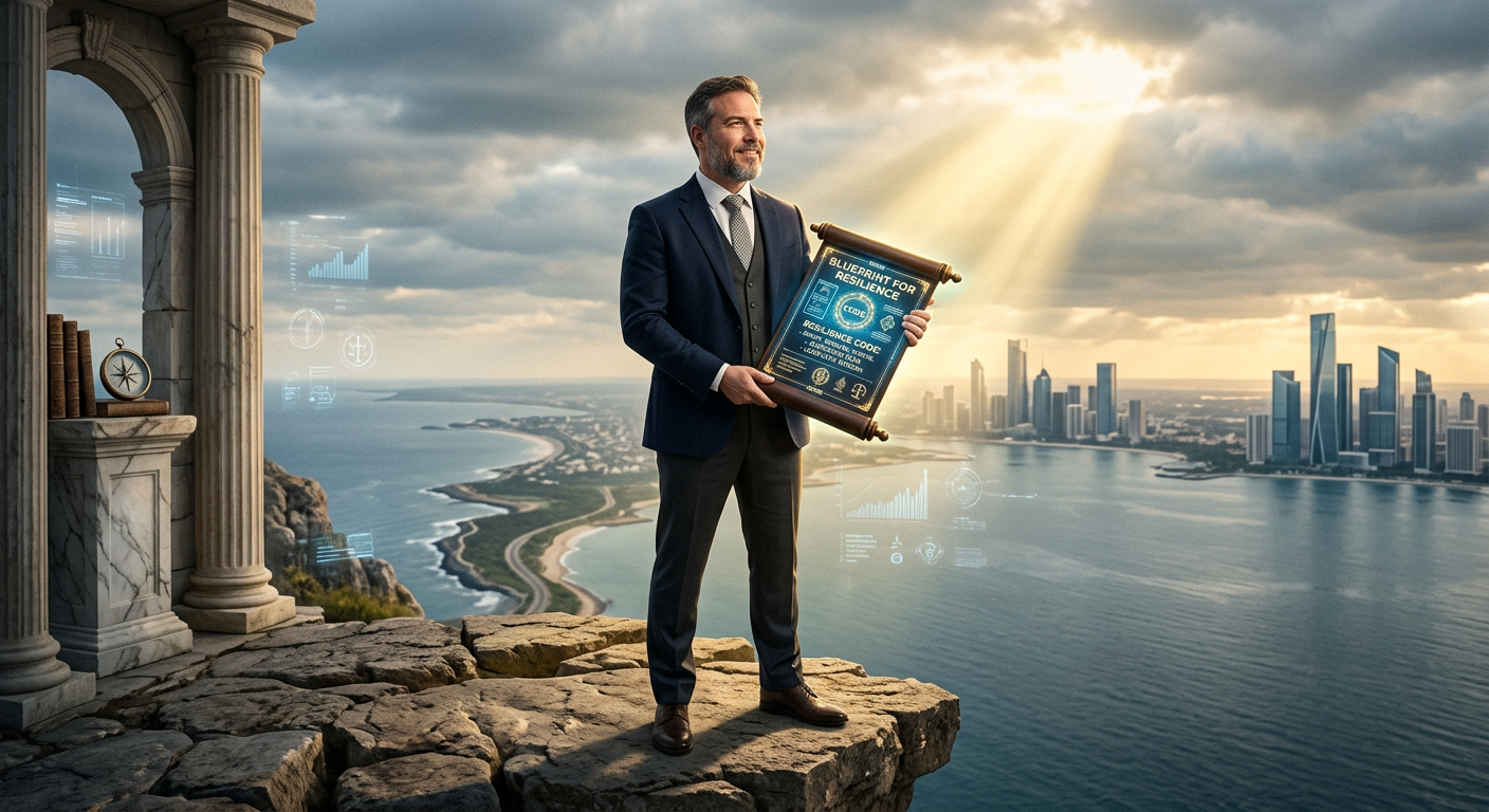 <h1>Código da Coragem (Titio Bernardo): É um Conteúdo Replicável para Professores e Mentores?</h1> 1 https://ondeaprender.com.br/codigo-coragem-thiago-nigro-replicavel-mentores-professores/ Um mentor sábio e carismático (Titio Bernardo/Thiago Nigro) simbolizando a coragem, liderança e inteligência emocional. Ele está em um ambiente que mistura elementos clássicos (estoicismo) e modernos (negócios), olhando para um horizonte claro, representando a superação de desafios.