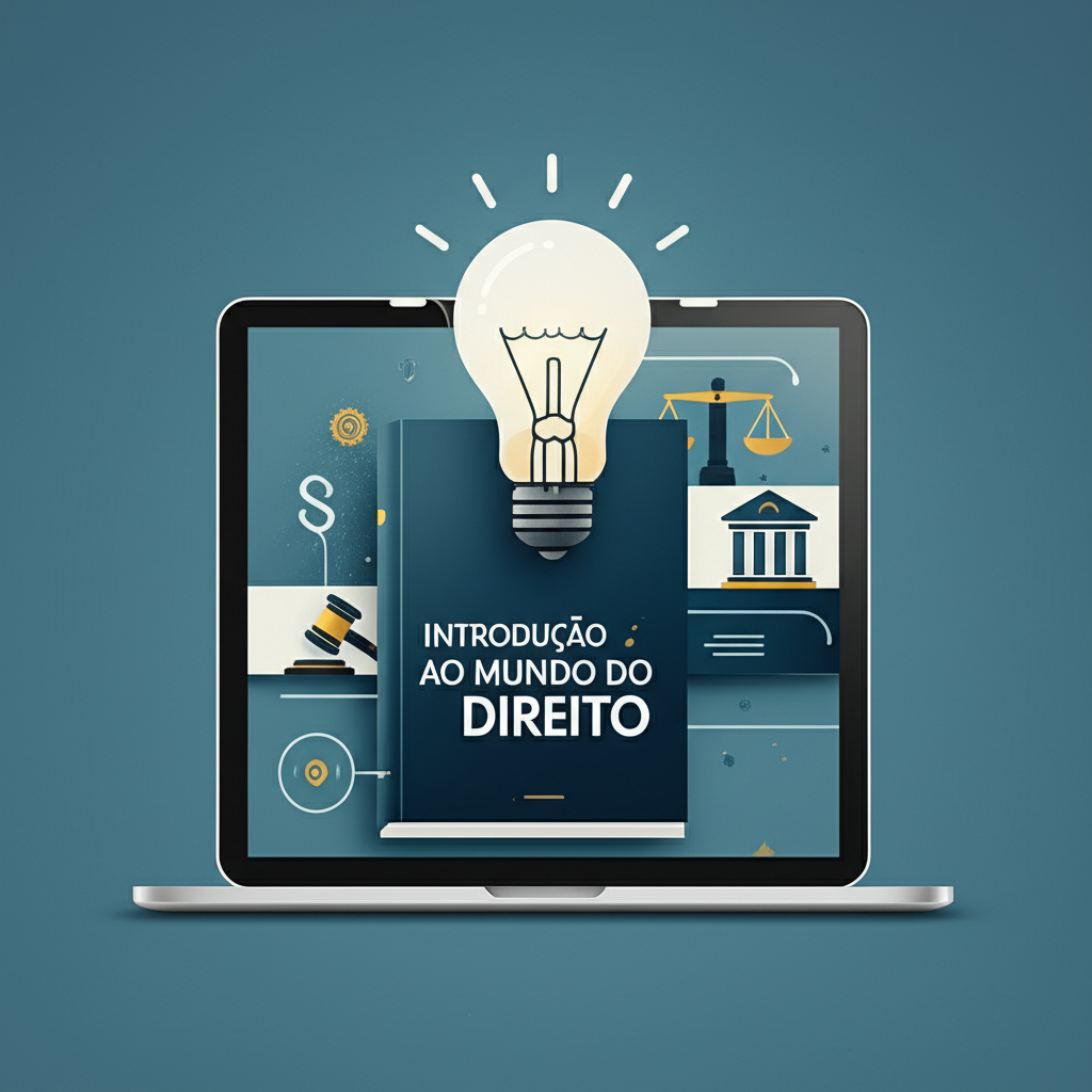 Introdução ao Mundo do Direito: A qualidade do áudio e vídeo justifica o preço? 1 https://ondeaprender.com.br/introducao-mundo-direito-ebook-cintia-brunelli-vale-a-pena/ eBook 'Introdução ao Mundo do Direito' em um tablet, simbolizando a simplificação e clareza para iniciantes no estudo jurídico.