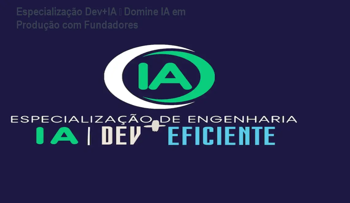 Alberto Luiz apresentando a Especialização Dev+IA, mostrando como dominar IA em produção com suporte direto dos fundadores