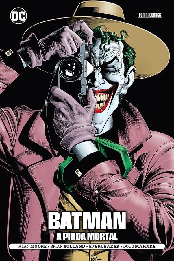 Capa da graphic novel Batman: A Piada Mortal, edição Panini com arte de Brian Bolland