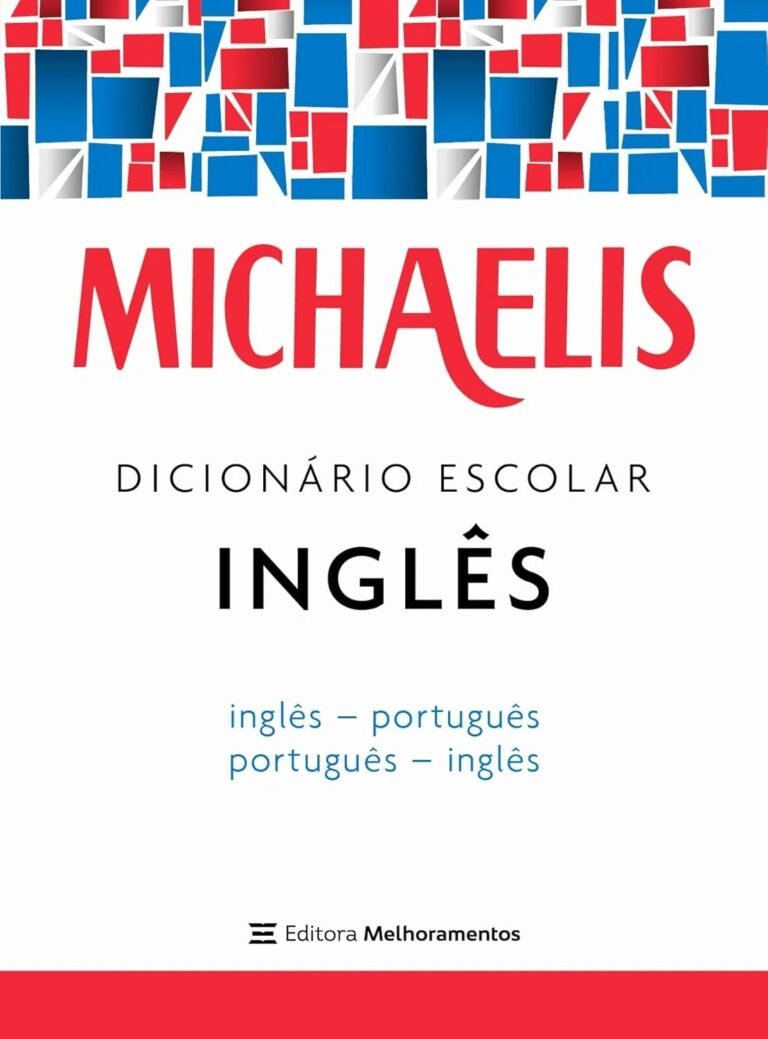 Capa do Michaelis Dicionário Escolar Inglês com verbetes coloridos, transcrição fonética e exemplos de uso