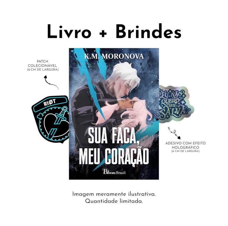 Capa do livro Sua Faca, Meu Coração (Duologia das Tropas Ocultas) mostrando arte sombria de Cameron Mortem e Emery Maves