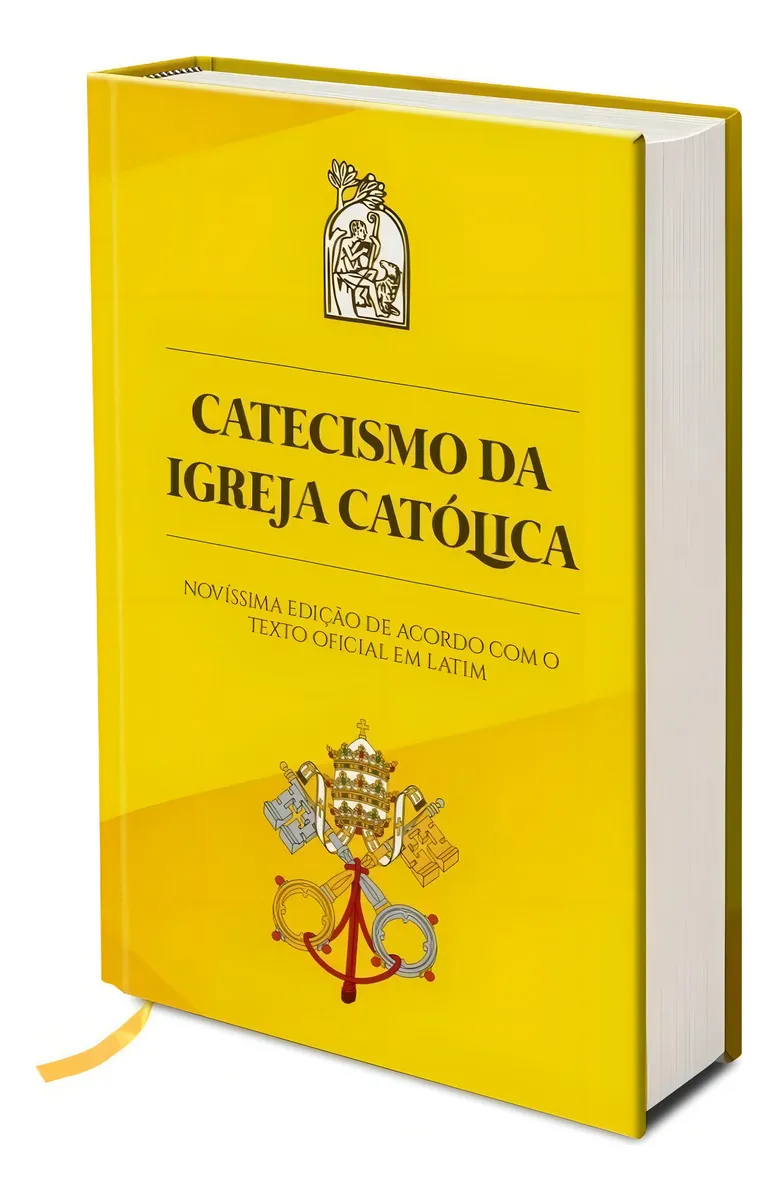 Catecismo da Igreja Católica - Capa Luxo com Marcador 1 https://ondeaprender.com.br/catecismo-igreja-catolica-capa-luxo-marcador/ Capa dura luxuosa do Catecismo da Igreja Católica editado pela CNBB, com letras grandes e marcador de página