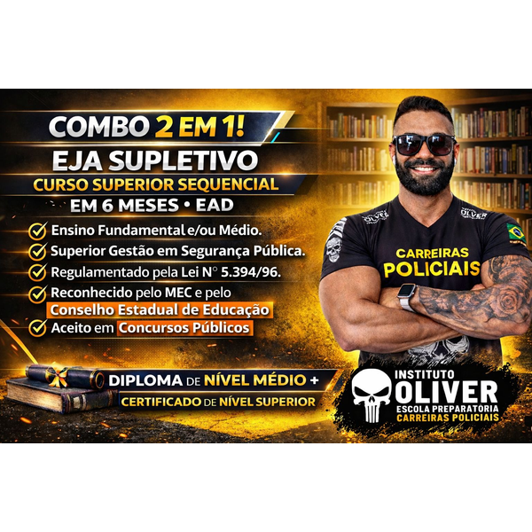 Imagem promocional do Combo Superior Sequencial + Curso Tecnólogo EAD 2 em 1 do Instituto Óliver