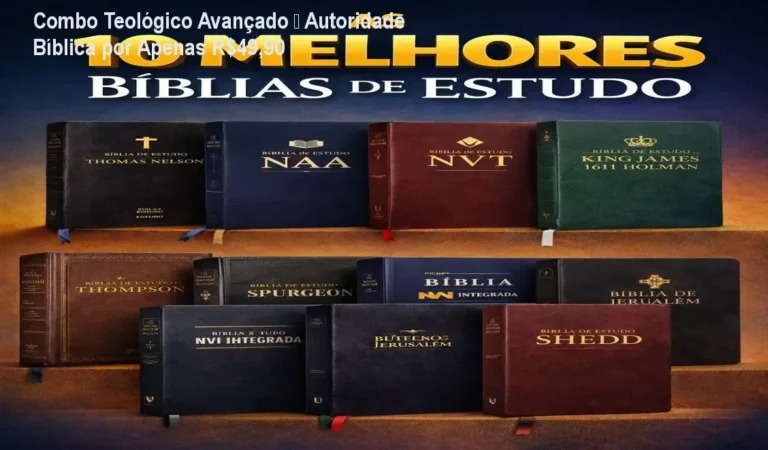 Imagem do Combo Teológico Avançado mostrando cursos, certificados e bônus para pastores e estudantes de teologia