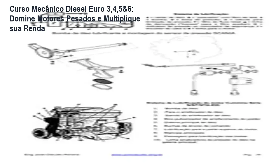 Aluno praticando manutenção de motor diesel após concluir o Curso Mecânico Diesel Euro