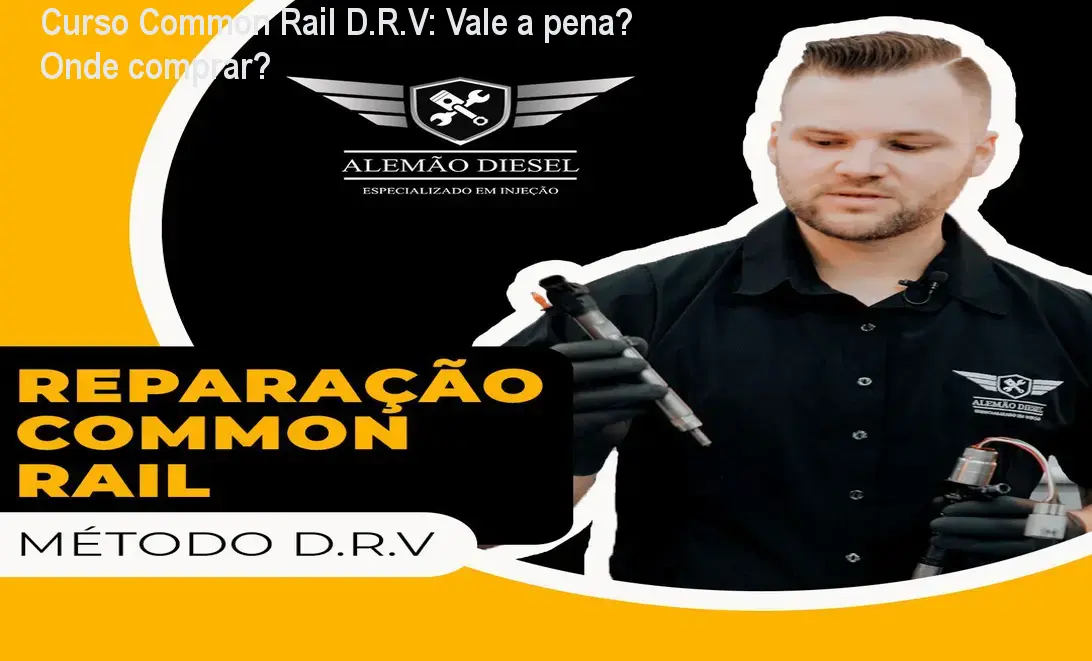 Imagem do Curso de Reparação Common Rail - Método D.R.V mostrando mecânico aplicando a técnica em bancada
