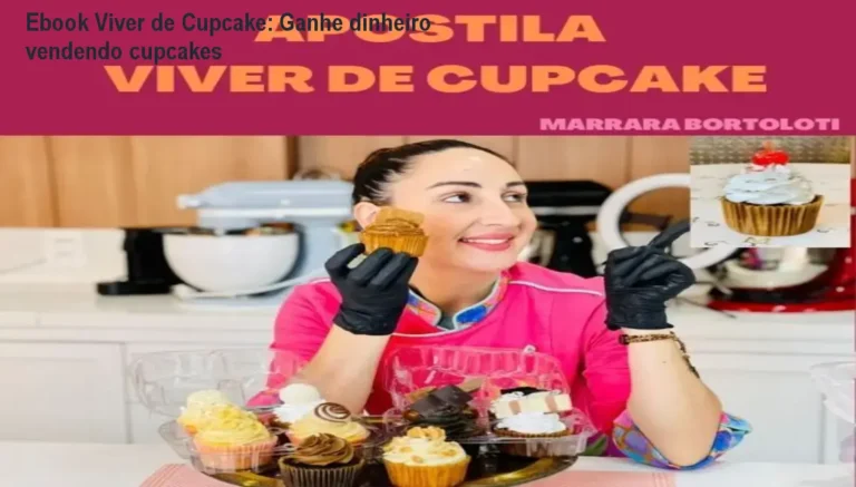 Capa do Ebook Viver de Cupcake mostrando receitas e estratégias de vendas