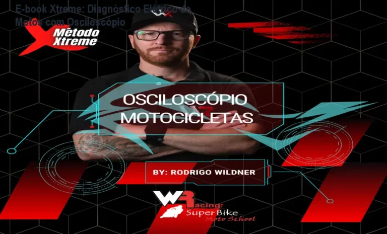 Capa do E-book Xtreme mostrando diagramas de sinais de sensores de motos usando osciloscópio