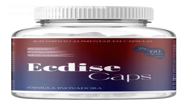 Ecdise Caps: cabelo, pele e unhas mais fortes – compre agora 7 https://ondeaprender.com.br/morovitta/ Frasco de Ecdise Caps ao lado de cabelos brilhosos, pele luminosa e unhas fortes