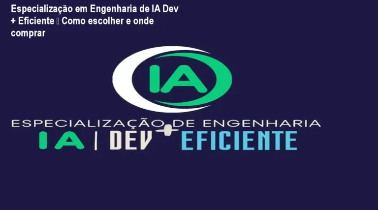 Imagem da especialização em Engenharia de IA Dev + Eficiente mostrando desenvolvedor construindo sistemas de IA com RAG e agentes