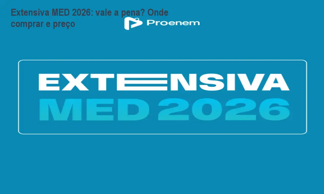 Imagem ilustrando o curso Extensiva MED 2026 sendo estudado online com foco em aprovação no vestibular de Medicina