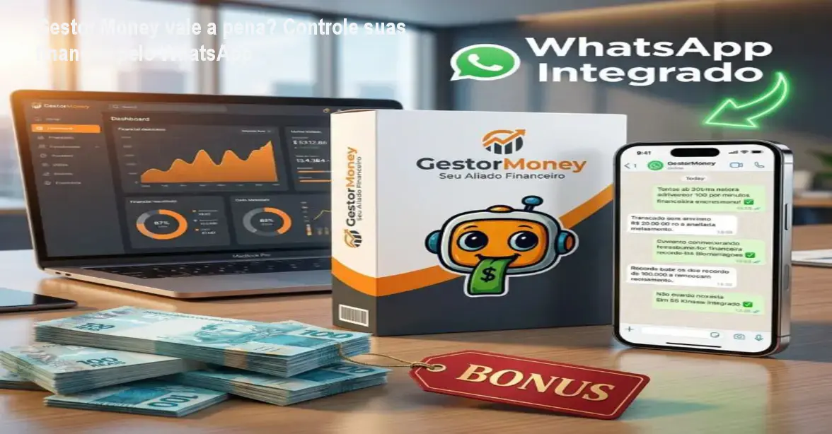 Smartphone exibindo registro de despesas financeiras através de mensagens no aplicativo WhatsApp