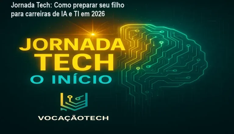 Jovem aprendendo programação e IA com a mentoria do curso Jornada Tech