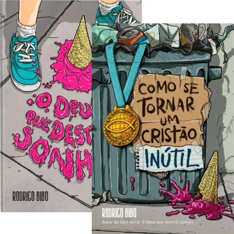 Kit Rodrigo Bibo com capa dura reunindo O Deus Que Destrói Sonhos e Como Se Tornar Um Cristão Inútil, abordando soberania divina e serviço humilde