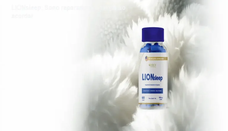 LIONsleep: Sono reparador e energia ao acordar 3 https://ondeaprender.com.br/super-green-black/ Frasco de LIONsleep ao lado de travesseiro, mostrando o suplemento que promove sono profundo e energia matinal