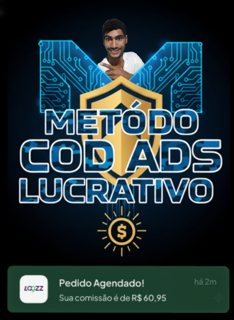 Tela do curso Método COD Ads Lucrativo com estratégias de vendas online no modelo Cash on Delivery e anúncios pagos