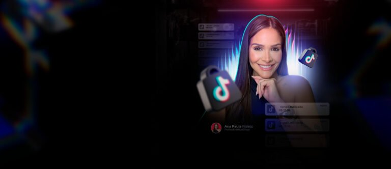 Ana Paula Noleto mostrando celular com TikTok Shop e resultado de faturamento mensal