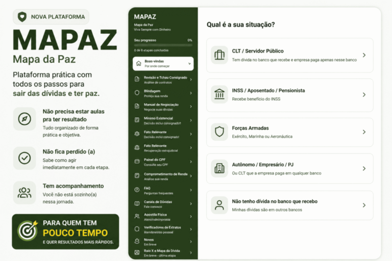 Nadia Pace, especialista em finanças, apresentando o Protocolo DNPQP em um ambiente moderno, simbolizando proteção contra dívidas e liberdade financeira.