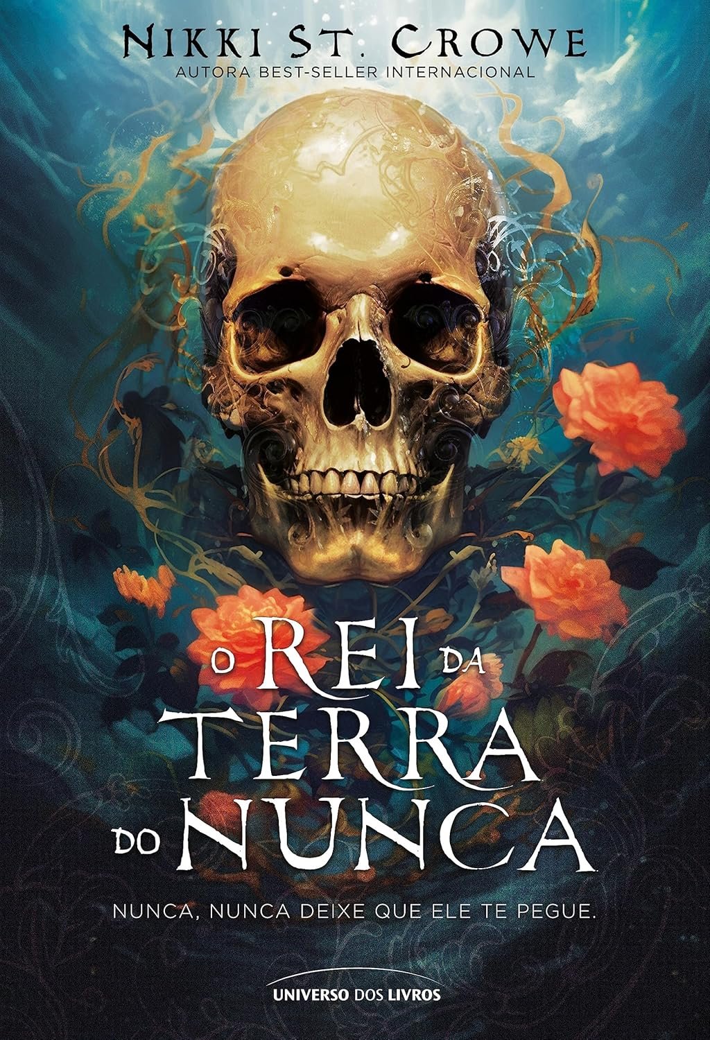 O rei da Terra do Nunca – Dark Romance de Nikki St. Crowe 1 https://ondeaprender.com.br/o-rei-da-terra-do-nunca-ebook/ Capa sombria de O rei da Terra do Nunca de Nikki St. Crowe, romance dark em Kindle