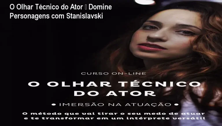 Imagem da capa do curso O Olhar Técnico do Ator mostrando a atriz Yasmin Cid Brito explicando o método Stanislavski para atores online