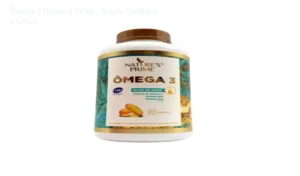 Frasco de Ômega 3 Nature's Prime mostrando cápsulas para melhorar a saúde do coração e dos olhos