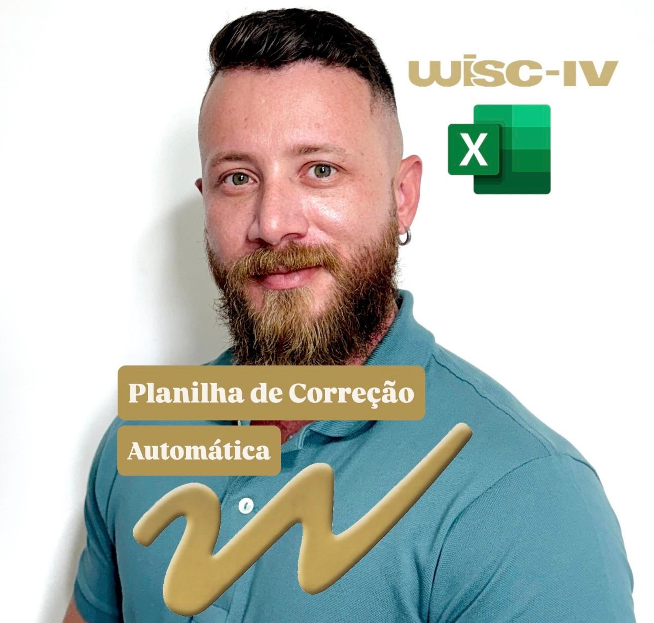Excel spreadsheet with WISC‑IV correction tabs and calculation button