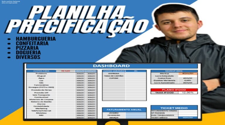 Planilha Lucas Borbs: Precifique seu delivery com margem garantida 7 https://ondeaprender.com.br/ozemcaps-detox-vermelho-queima-gordura-desincha/ Planilha Lucas Borbs mostrando cálculo de preço para hambúrguer com taxa de delivery incluída