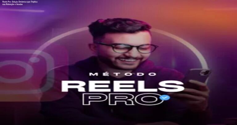 Tela de celular mostrando edição profissional com Reels Pro, aumentando visualizações e conversões
