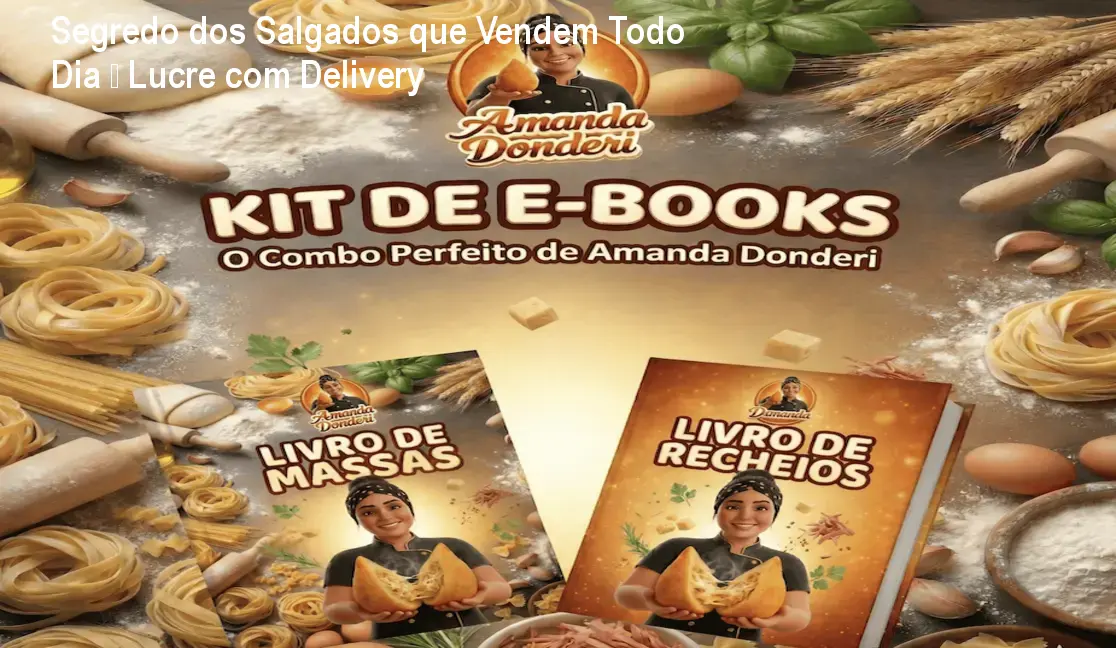 Capa do e‑book Segredo dos Salgados que Vendem Todo Dia mostrando receitas lucrativas de delivery
