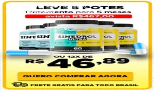 Frasco de Sinedrol com cápsulas mostrando o efeito de queima de gordura e definição muscular