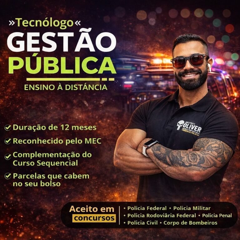 Tecnólogo em Gestão Pública em 12 meses – Diploma rápido para concursos 5 https://ondeaprender.com.br/preparatorio-guarda-municipal-vitoria-es-metodo-integrado-garantia7/ Imagem promocional do Tecnólogo em Gestão Pública 12 meses do Instituto Óliver