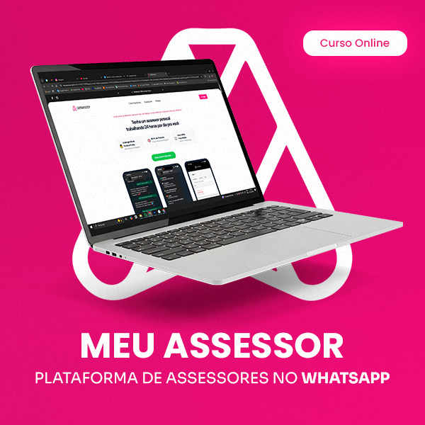 Tela do Meu Assessor organizando finanças e agenda no WhatsApp com integração Google Agenda e IA 24h