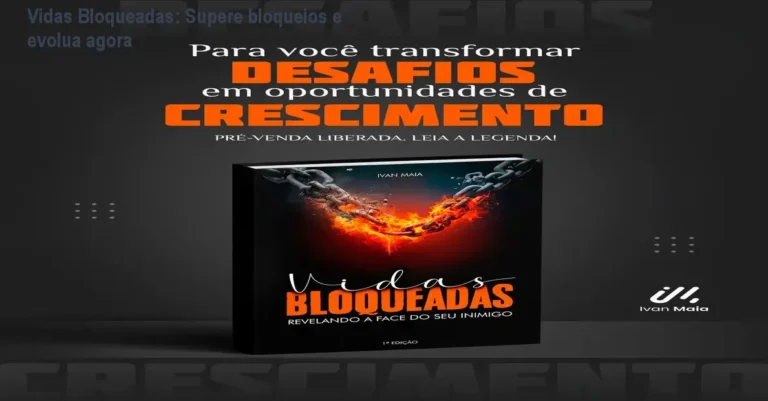 Capa do e‑book Vidas Bloqueadas mostrando caminho para superar bloqueios emocionais