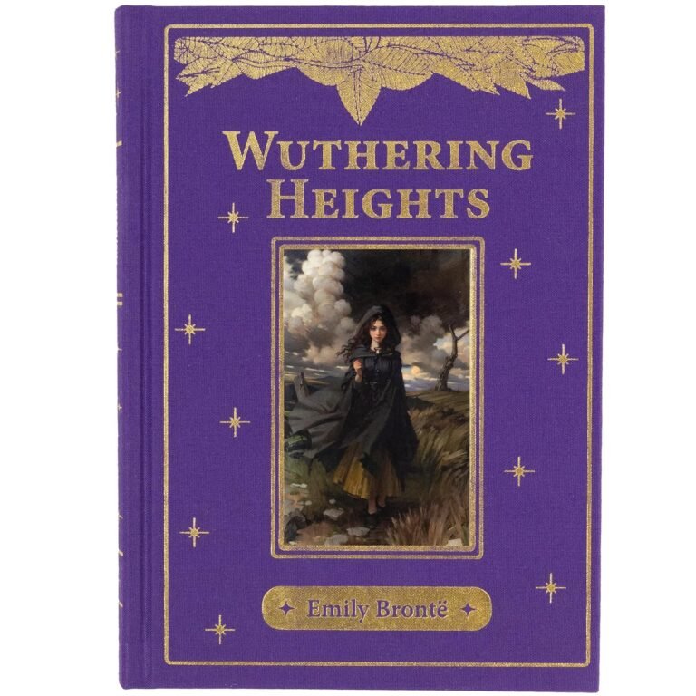 Capa dura de Wuthering Heights de Emily Brontë, edição em inglês, clássico da literatura gótica