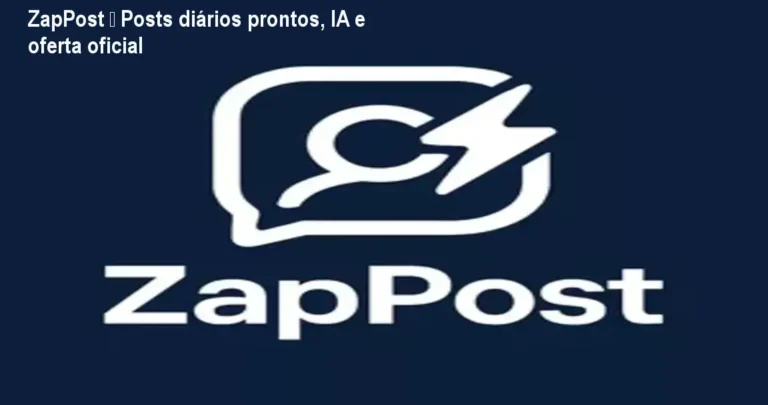 Tela de celular mostrando mensagem do ZapPost no WhatsApp com posts prontos para Instagram e TikTok