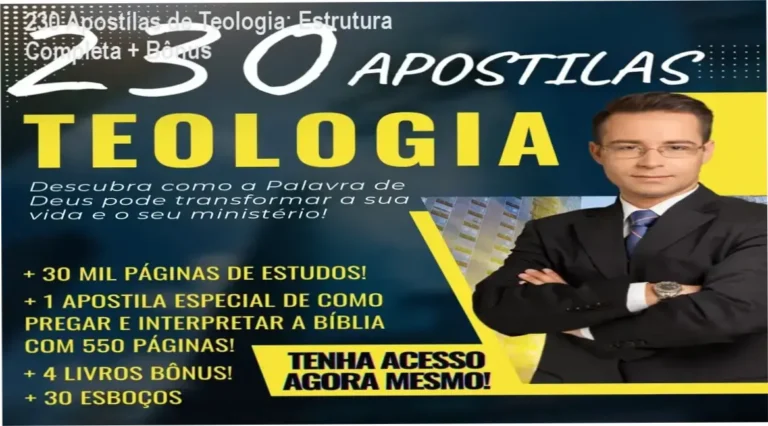 230 Apostilas de Teologia PDF de Danilo Moraes – módulos, aulas e conteúdo programático completo