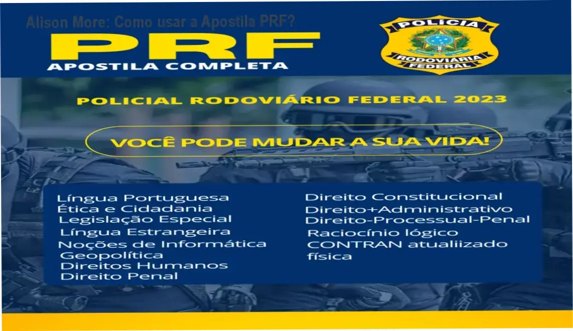 Alison More: Como usar a Apostila PRF? 1 https://ondeaprender.com.br/alison-more-como-usar-apostila-prf/ Apostila PRF de Alison More mostrando conteúdo resumido e dicas de estudo