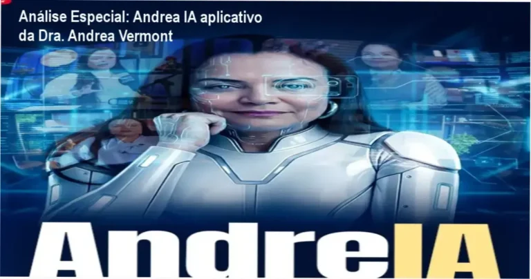 Capa informativa sobre o tema Andrea IA aplicativo da Dra. Andrea Vermont