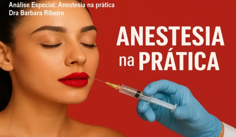 Capa informativa sobre o tema Anestesia na prática Dra Barbara Ribeiro