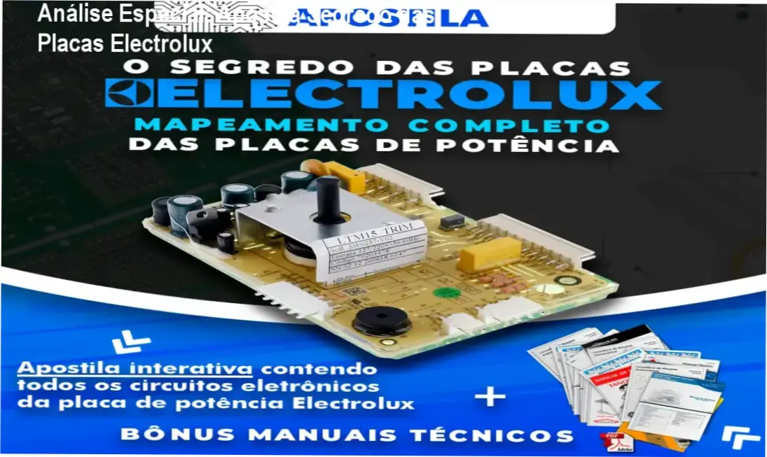 Capa informativa sobre o tema Apostila Segredo das Placas Electrolux
