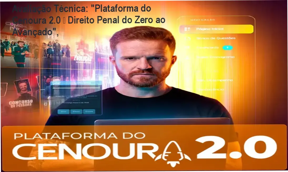 Guia explicativo sobre o produto digital "Plataforma do Cenoura 2.0 — Direito Penal do Zero ao Avançado",