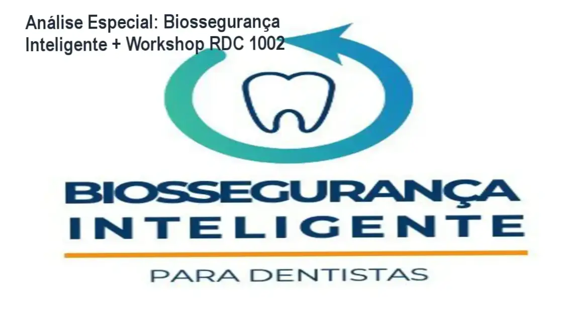 Capa informativa sobre o tema Biossegurança Inteligente + Workshop RDC 1002