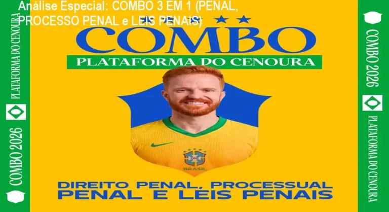 Capa informativa sobre o tema COMBO 3 EM 1 (PENAL, PROCESSO PENAL e LEIS PENAIS)