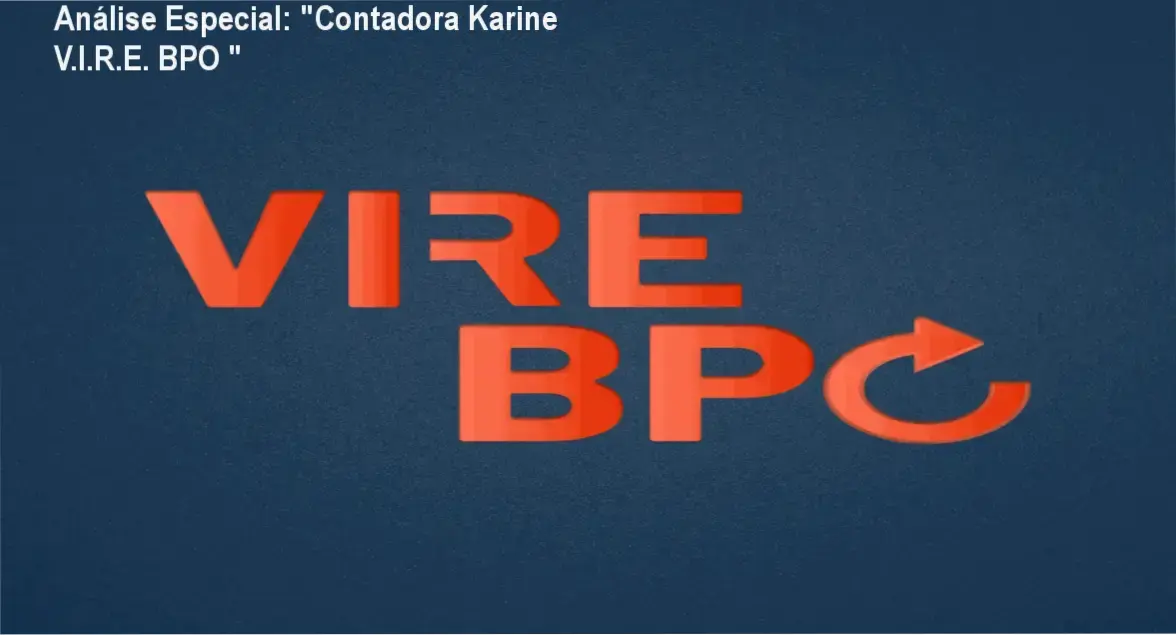 Capa informativa sobre o tema "Contadora Karine V.I.R.E. BPO "