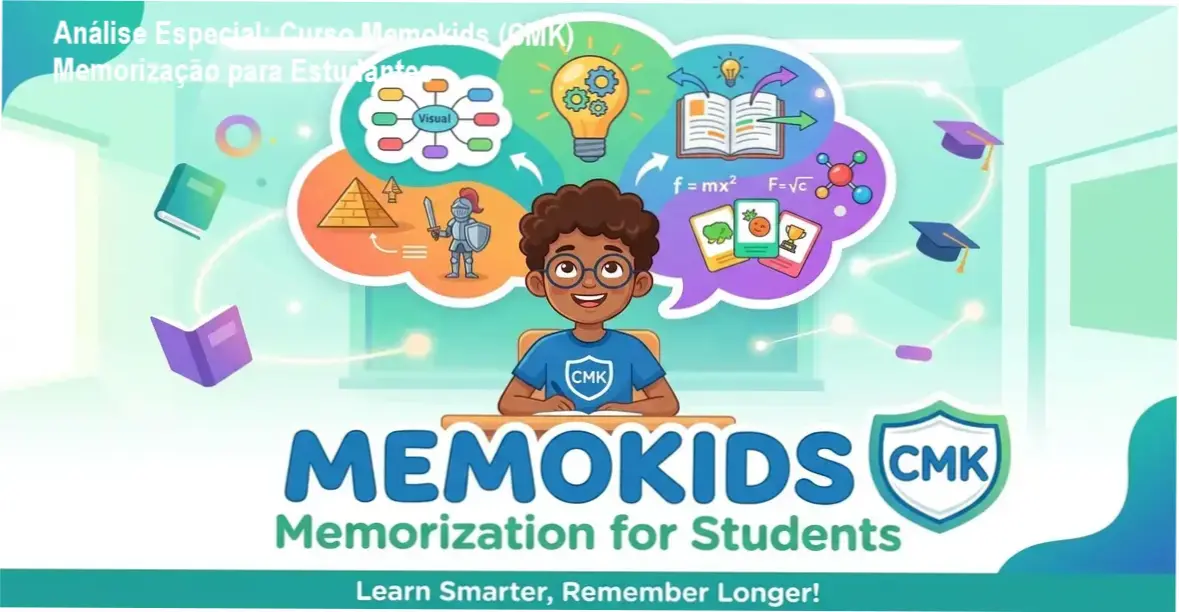 Capa informativa sobre o tema Curso Memokids (CMK) Memorização para Estudantes